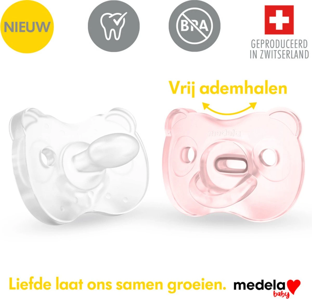 Medela Baby Fopspeen Soft Silicone Superzacht Lichtgewicht Eendelig - Soft Pink - 6-18 Maanden - 2 Stuks 4 Medela Baby Fopspeen Soft Silicone Superzacht Lichtgewicht Eendelig - Soft Pink - 6-18 Maanden - 2 Stuks - Afbeelding 2