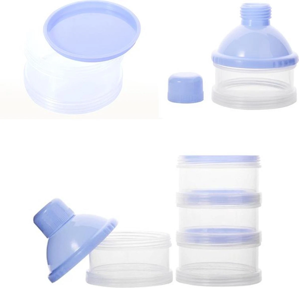 Merkloos Melkpoeder Doseerdoosje - BPA Vrij - Blauw - 4 Lagen -Melkpoeder Toren - Babypoeder Bewaarbakje - Reisbox - Dispenser - Poedertoren 4 Merkloos Melkpoeder Doseerdoosje - BPA Vrij - Blauw - 4 Lagen -Melkpoeder Toren - Babypoeder Bewaarbakje - Reisbox - Dispenser - Poedertoren - Afbeelding 2