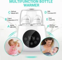 Merkloos Flessenwarmer - Flessenwarmer Onderweg - Verwarming - Baby Bottle Warmer [UPGRADE] -Zuigelingenvoeding 1200x1156