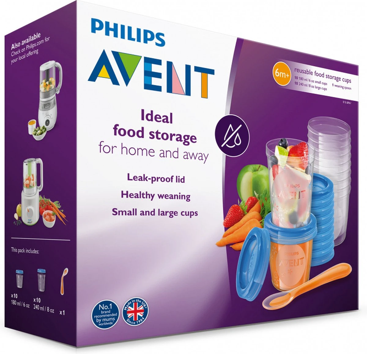 Philips Avent SCF721/20 Bewaarbekers Voor Voeding - 180 Ml En 240 Ml - 20 Stuks 14 Philips Avent SCF721/20 Bewaarbekers Voor Voeding - 180 Ml En 240 Ml - 20 Stuks - Afbeelding 12