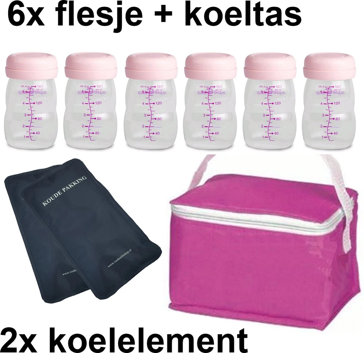 Spectra Moedermelk Flesjes - 6 X 160ml - Met Roze Koeltasje En Koelelementen - Borstvoeding Flesjes - BPA Vrij 3 Spectra Moedermelk Flesjes - 6 X 160ml - Met Roze Koeltasje En Koelelementen - Borstvoeding Flesjes - BPA Vrij