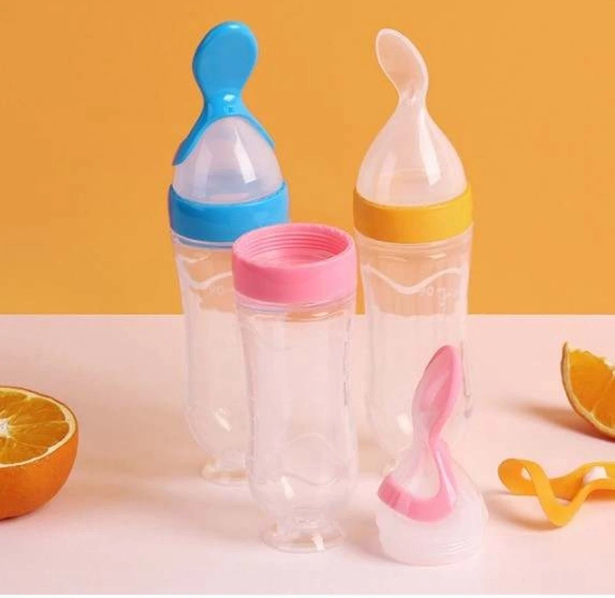 Merkloos Baby Fles - Lepel - Knijpfles Voedingslepel ROZE 4 Merkloos Baby Fles - Lepel - Knijpfles Voedingslepel ROZE - Afbeelding 2