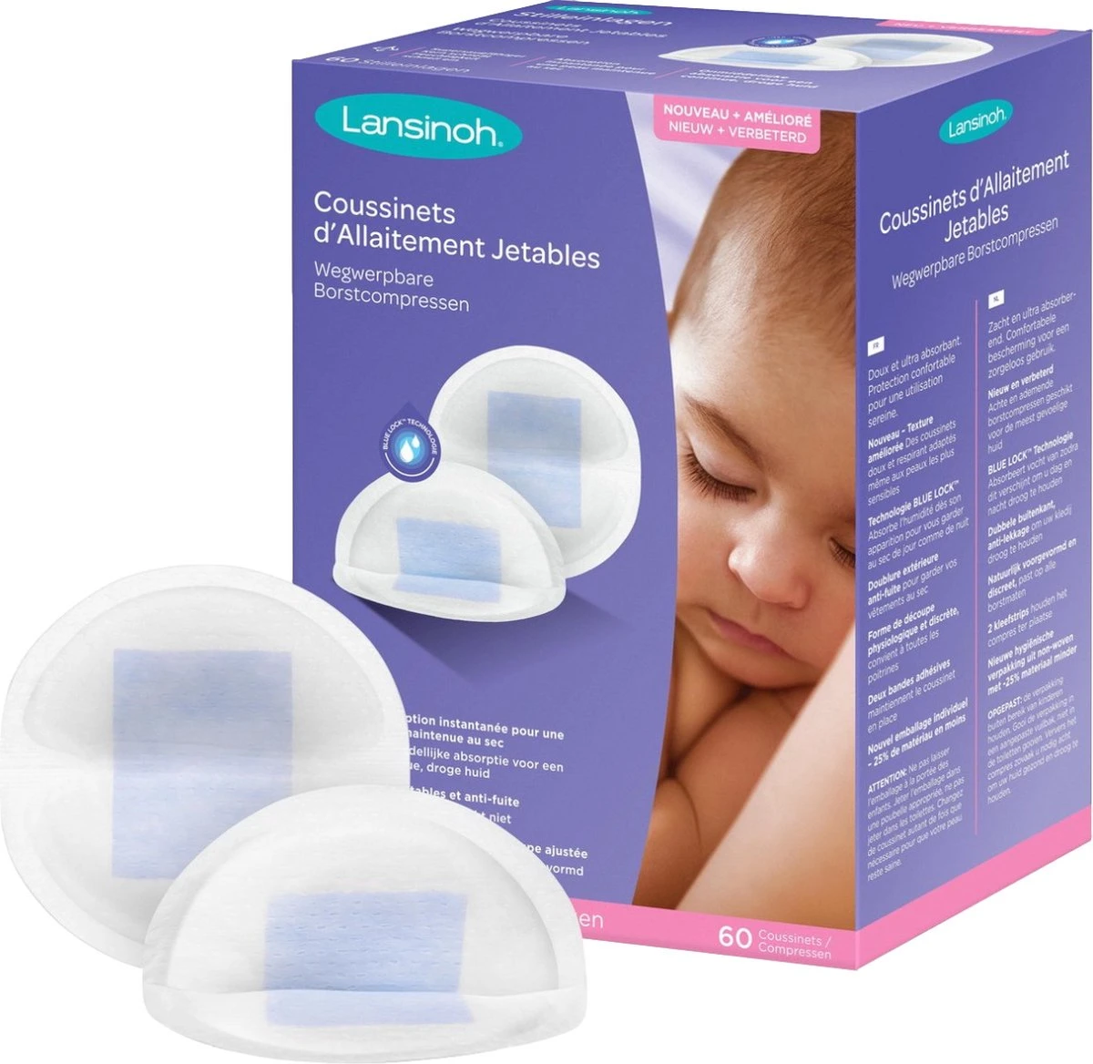 Lansinoh Wegwerpbare Borstcompressen 60stuks NIEUW 5 Lansinoh Wegwerpbare Borstcompressen 60stuks NIEUW - Afbeelding 3