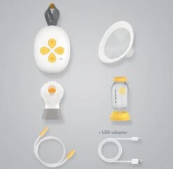 Medela Solo Borstkolf Kolfapparaat NIEUW Enkele Elektrische Kolf Compact En Licht - Oplaadbare Accu - USB Lader -Zuigelingenvoeding 1200x1169 2