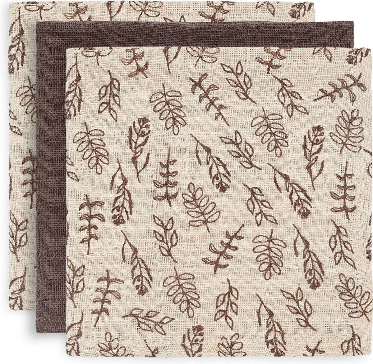 Jollein Hydrofiel Monddoekje Meadow - Chestnut - 3 Stuks 4 Jollein Hydrofiel Monddoekje Meadow - Chestnut - 3 Stuks - Afbeelding 2