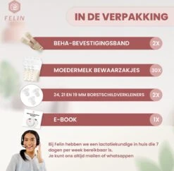 Felin Handsfree Borstkolf - Dubbele Draadloze Elektrische Borstkolf - Inclusief 30 Moedermelk Bewaarzakjes, 3 Maten Borstschildverkleiners & E-Book 16 Felin Handsfree Borstkolf - Dubbele Draadloze Elektrische Borstkolf - Inclusief 30 Moedermelk Bewaarzakjes, 3 Maten Borstschildverkleiners & E-Book -Zuigelingenvoeding 1200x1176 8