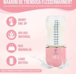 Trendosa Flessenwarmer Set - Draagbare Baby Flessenwarmer Voor Onderweg- Incl Speendoosje - Roze 16 Trendosa Flessenwarmer Set - Draagbare Baby Flessenwarmer Voor Onderweg- Incl Speendoosje - Roze -Zuigelingenvoeding 1200x1177 3