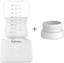 MyBambini's Bottle Warmer Pro™ - Draagbare Baby Flessenwarmer Voor Onderweg - Wit - Geschikt Voor MAM, Lansinoh, NIP & Nanobebe (brede Hals) -Zuigelingenvoeding 1200x1181