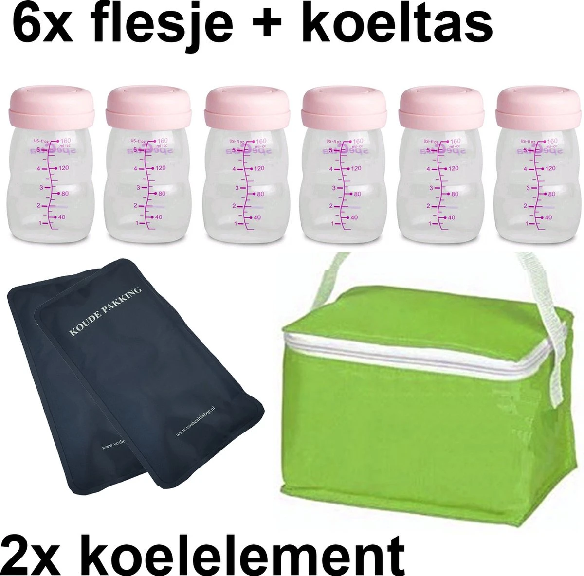 Spectra Moedermelk Flesjes - 6 X 160ml - Met Groen Koeltasje En Koelelementen - Borstvoeding Flesjes - BPA Vrij 3 Spectra Moedermelk Flesjes - 6 X 160ml - Met Groen Koeltasje En Koelelementen - Borstvoeding Flesjes - BPA Vrij