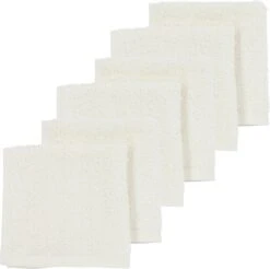 Meyco Uni Spuugdoekjes - 6-pack - Badstof - Offwhite- 30x30cm