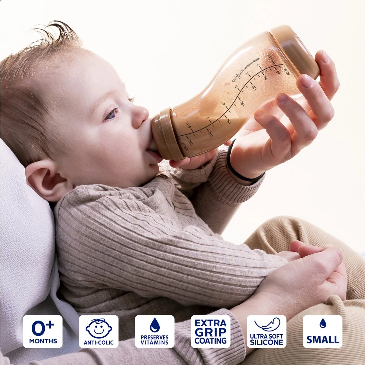 Difrax Babyfles 250 Ml Natural - Anti-Colic - Lichtbruin - 2 Stuks 7 Difrax Babyfles 250 Ml Natural - Anti-Colic - Lichtbruin - 2 Stuks - Afbeelding 5