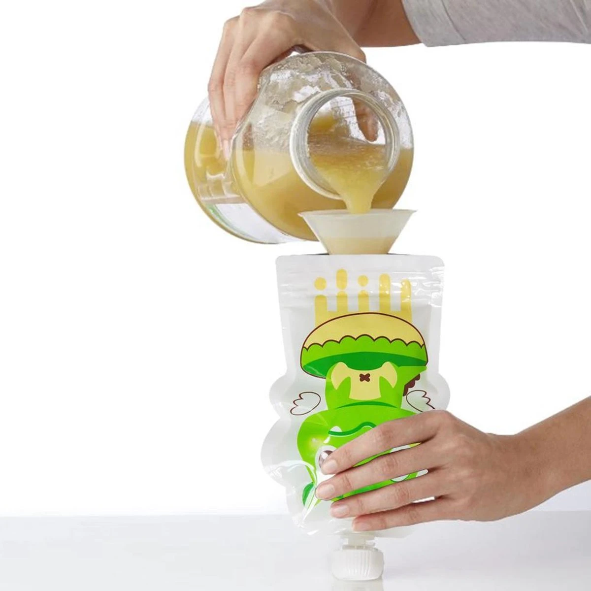 GEAR 3000® Hervulbare Knijpzakjes - Herbruikbaar - Knijpfruit - 4 Stuks Assorti 5 GEAR 3000® Hervulbare Knijpzakjes - Herbruikbaar - Knijpfruit - 4 Stuks Assorti - Afbeelding 3