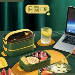 Buxibo - Multifunctionele Stapelbare Lunch Box - Bento Box - Lekvrije Voedsel Container Met Handvat - 4-Laags - Anti - Overflow - Geïsoleerde Maaltijd Box Voor Werk/Kantoor/School - Roestvrijstaal - Groen - 2800ML 25 Buxibo - Multifunctionele Stapelbare Lunch Box - Bento Box - Lekvrije Voedsel Container Met Handvat - 4-Laags - Anti - Overflow - Geïsoleerde Maaltijd Box Voor Werk/Kantoor/School - Roestvrijstaal - Groen - 2800ML -Zuigelingenvoeding 1200x1200 1038