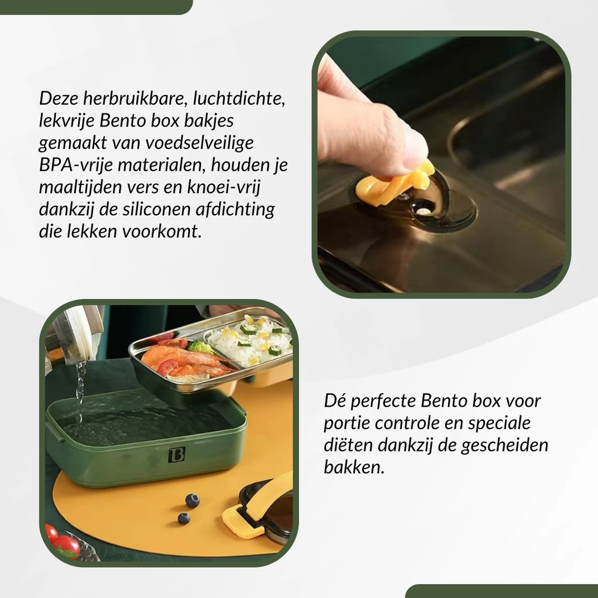 Buxibo - Multifunctionele Stapelbare Lunch Box - Bento Box - Lekvrije Voedsel Container Met Handvat - 4-Laags - Anti - Overflow - Geïsoleerde Maaltijd Box Voor Werk/Kantoor/School - Roestvrijstaal - Groen - 2800ML 14 Buxibo - Multifunctionele Stapelbare Lunch Box - Bento Box - Lekvrije Voedsel Container Met Handvat - 4-Laags - Anti - Overflow - Geïsoleerde Maaltijd Box Voor Werk/Kantoor/School - Roestvrijstaal - Groen - 2800ML - Afbeelding 12