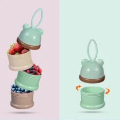 Merkloos Melktoren - Bewaarbakjes Babyvoeding - 3 Laags - Melkpoeder Doseerdoosjes - Melkpoeder Toren - Melkpoeder Bewaarbakjes - Verdeeldoos - Melk Poeder Dispenser - Melkpoeder Reisbox - Babyvoeding Bewaarbox - Roze -Zuigelingenvoeding 1200x1200 1066