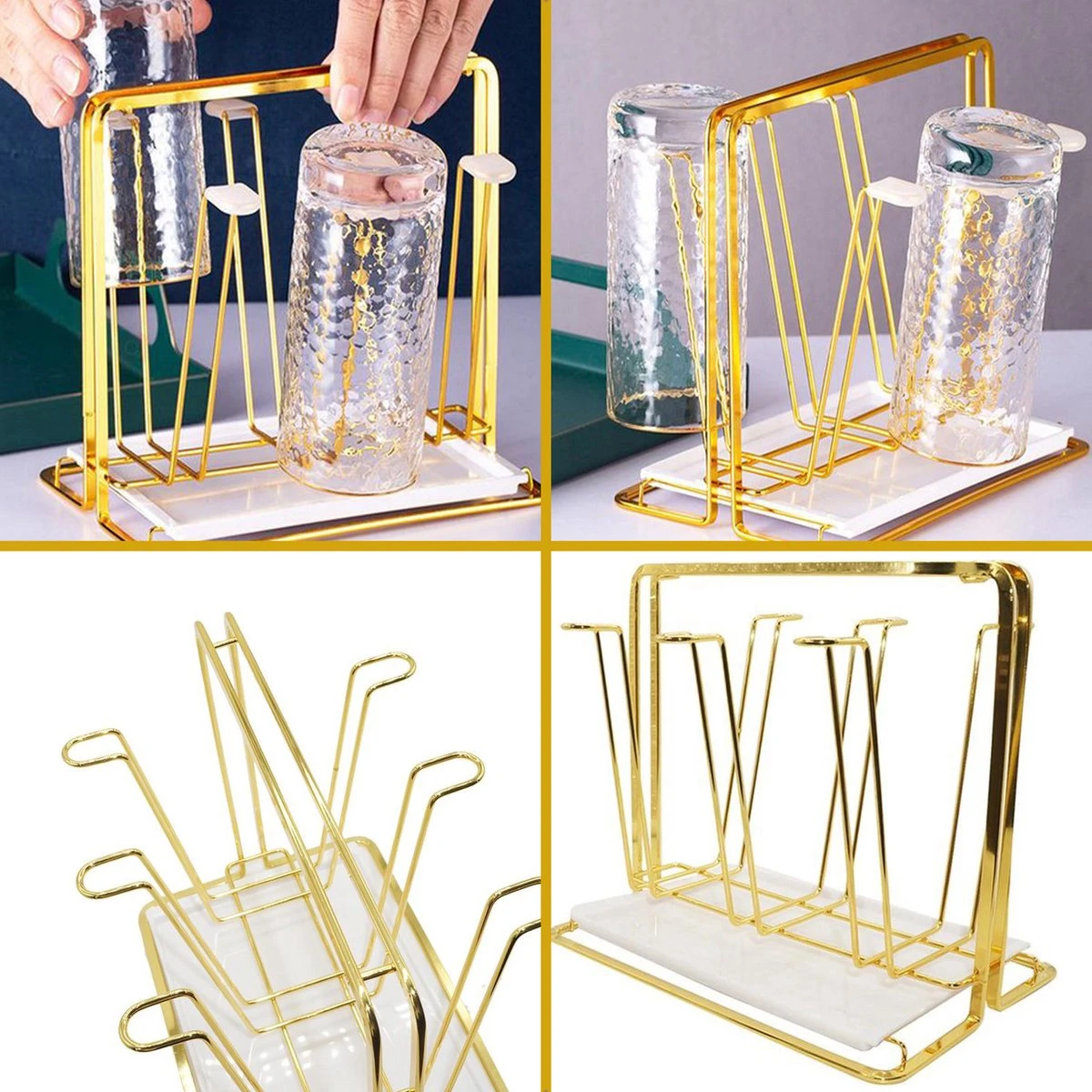 Flessenrek - Droogrek Babyfles - Flessen Rek Baby - Flessendroogrek Met Opvangbak - Afdruiprek - Afwasrek - Flessenrekje - Lekbak - Égouttoir - Goude Droogrek - Vetalo 9 Flessenrek - Droogrek Babyfles - Flessen Rek Baby - Flessendroogrek Met Opvangbak - Afdruiprek - Afwasrek - Flessenrekje - Lekbak - Égouttoir - Goude Droogrek - Vetalo - Afbeelding 7