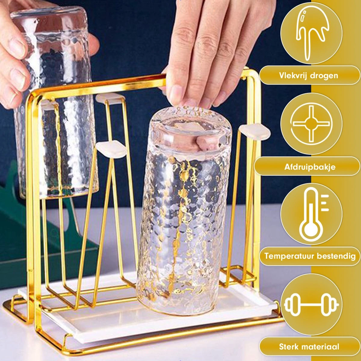 Flessenrek - Droogrek Babyfles - Flessen Rek Baby - Flessendroogrek Met Opvangbak - Afdruiprek - Afwasrek - Flessenrekje - Lekbak - Égouttoir - Goude Droogrek - Vetalo 10 Flessenrek - Droogrek Babyfles - Flessen Rek Baby - Flessendroogrek Met Opvangbak - Afdruiprek - Afwasrek - Flessenrekje - Lekbak - Égouttoir - Goude Droogrek - Vetalo - Afbeelding 8