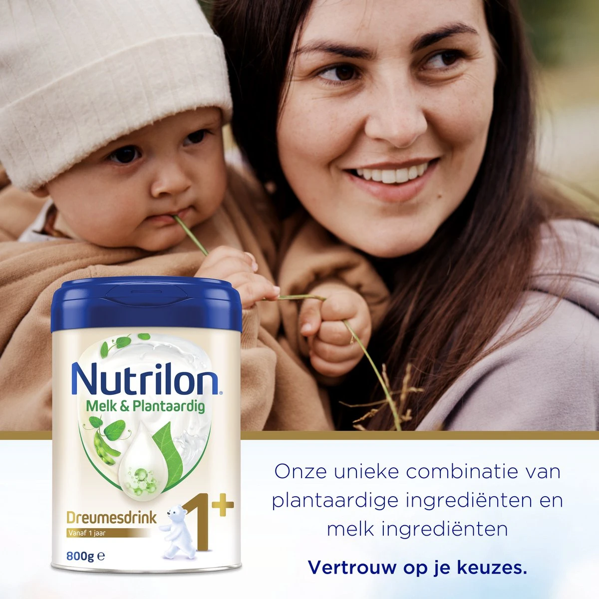 Nutrilon Melk & Plantaardig 1+ - Dreumesdrink Vanaf 12 Maanden - 800 Gram 4 Nutrilon Melk & Plantaardig 1+ - Dreumesdrink Vanaf 12 Maanden - 800 Gram - Afbeelding 2