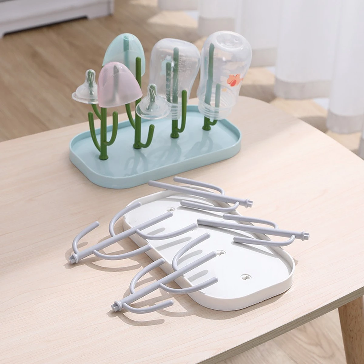 Ever Home Flessen Droogrek - Baby Flessenrek - Afdruiprek Baby - Droogrek - Drying Rack - Blauw 5 Ever Home Flessen Droogrek - Baby Flessenrek - Afdruiprek Baby - Droogrek - Drying Rack - Blauw - Afbeelding 3