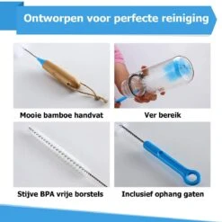 Flessenborstel - Flessenrager - Schoonmaakborstel - Flessenreiniger - 5 Stuks - Kras- En BPA Vrij - Geschikt Voor Alle Oppervlakken -Zuigelingenvoeding 1200x1200 287