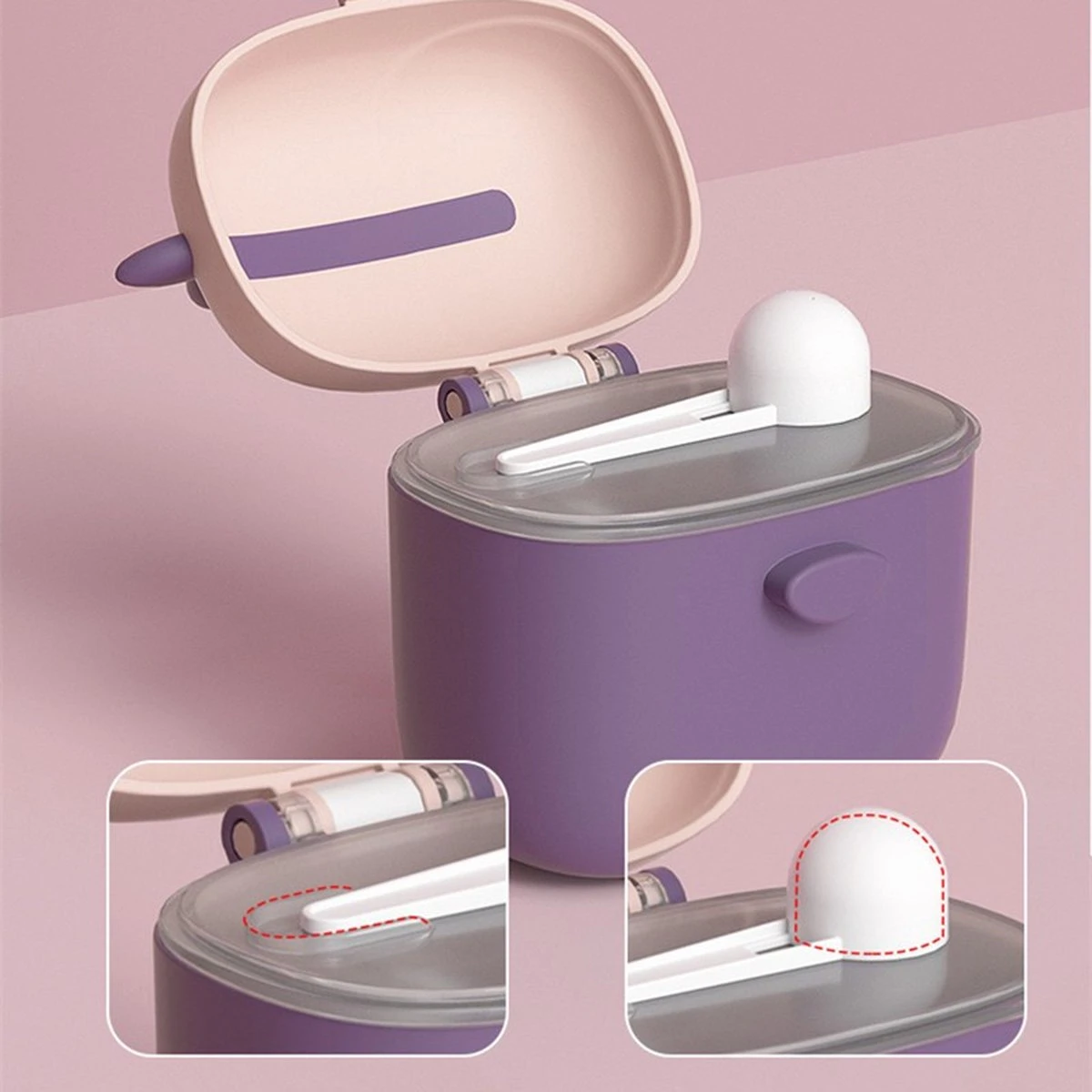 Melkpoeder Toren – Reisbox – Doseerdoosje – Bewaardoos – Dispenser - Groene Snuiter 5 Melkpoeder Toren – Reisbox – Doseerdoosje – Bewaardoos – Dispenser - Groene Snuiter - Afbeelding 3