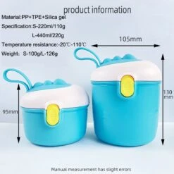 Babyvoeding Dispenser - Baby Melkpoeder Doseer Box - Reisbox - Opbergdoos Voor Voeding - Dispenser Met Schep 440ML - Paars -Zuigelingenvoeding 1200x1200 324