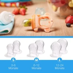 2 Fruitspenen Aap Voor Baby & Peuter + 6 Siliconen Spenen In 3 Maten - Veilig + BPA Vrij -2 Fruitspenen - Fopspeen Fruit Net Fruit Speen Baby Speen Fruit Groente Pap Babyvoeding -Zuigelingenvoeding 1200x1200 351