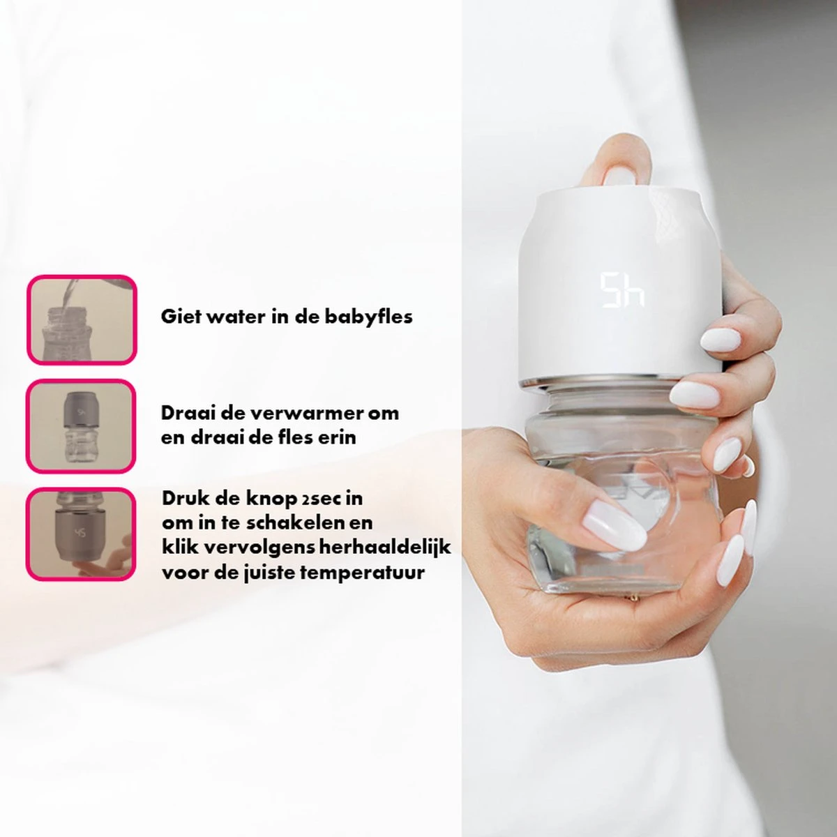 Sophie's Planet® - Draagbare Flessenverwarmer Voor Onderweg - In Vliegtuig Of Auto - Compatible Met Dr. Brown, Philips Avent, Difrax, Medela 4 Sophie's Planet® - Draagbare Flessenverwarmer Voor Onderweg - In Vliegtuig Of Auto - Compatible Met Dr. Brown, Philips Avent, Difrax, Medela - Afbeelding 2