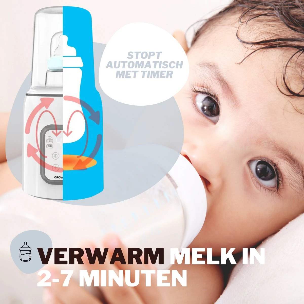 RYER Flessenwarmer 5 In 1 - LCD Scherm - Geschikt Voor Alle Babyflessen 5 RYER Flessenwarmer 5 In 1 - LCD Scherm - Geschikt Voor Alle Babyflessen - Afbeelding 3