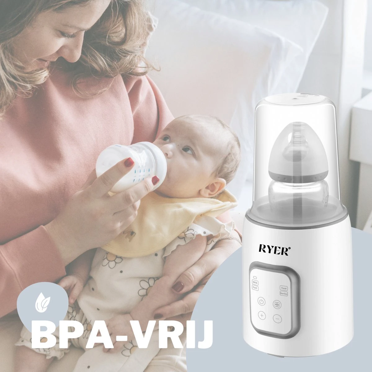 RYER Flessenwarmer 5 In 1 - LCD Scherm - Geschikt Voor Alle Babyflessen 13 RYER Flessenwarmer 5 In 1 - LCD Scherm - Geschikt Voor Alle Babyflessen - Afbeelding 11