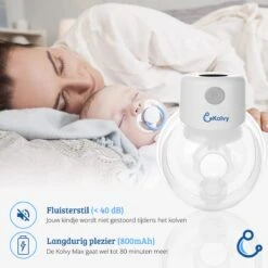 Kolvy® Max Draadloze Elektrische Borstkolf - Intelligente Kolfapparaten - Handsfree Breast Pump - USB Oplaadbaar - Professioneel - LCD Scherm - Incl. 3 Maten -Zuigelingenvoeding 1200x1200 577
