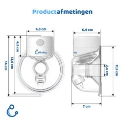 Kolvy® Max Draadloze Elektrische Borstkolf - Intelligente Kolfapparaten - Handsfree Breast Pump - USB Oplaadbaar - Professioneel - LCD Scherm - Incl. 3 Maten -Zuigelingenvoeding 1200x1200 578