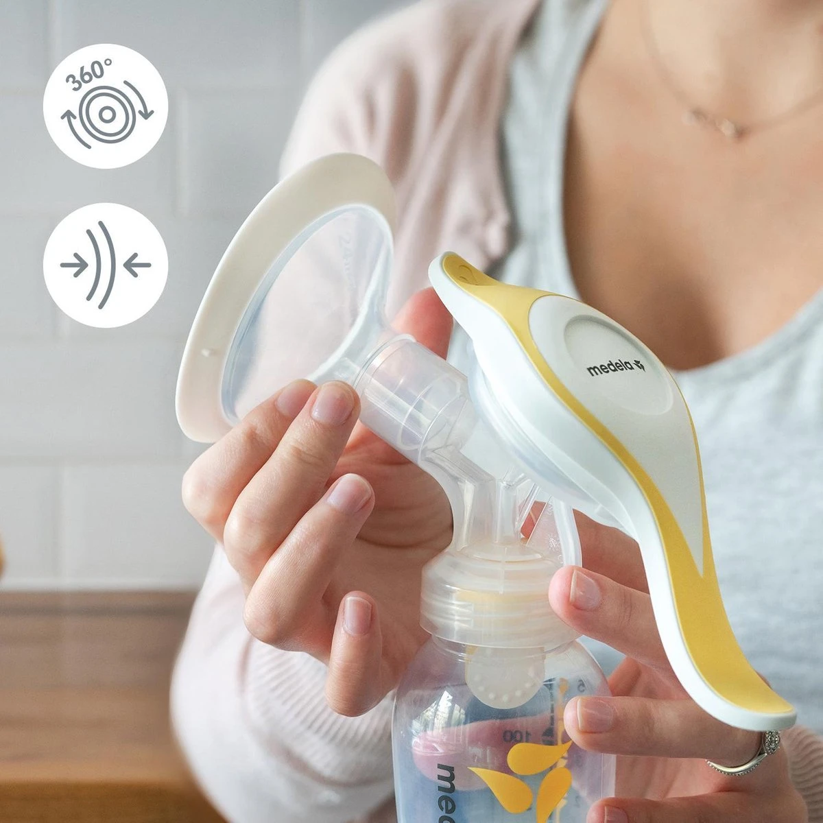 Medela Harmony Borstkolf Kolfapparaat Handkolf - Zonder Stroom Compact 7 Medela Harmony Borstkolf Kolfapparaat Handkolf - Zonder Stroom Compact - Afbeelding 5