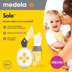 Medela Solo Borstkolf Kolfapparaat NIEUW Enkele Elektrische Kolf Compact En Licht - Oplaadbare Accu - USB Lader -Zuigelingenvoeding 1200x1200 594