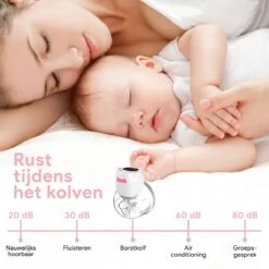 Oliva Babycare® Elektrische Borstkolf Handsfree - Draadloze Kolf - BPA-Vrij - Draagbaar Kolfapparaat - Luxe White & Baby Pink -Zuigelingenvoeding 1200x1200 666