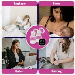 Babeza Borstkolf - Elektrische Borstkolf - Incl. 2 Babyfles 180ml - Handsfree - Oplaadbaar - Dubbele Borstkolf -Zuigelingenvoeding 1200x1200 718