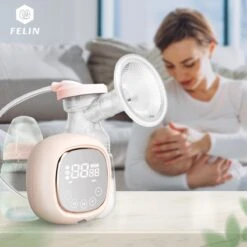 Felin Borstkolf - Dubbele Elektrische Kolf - Oplaadbare Accu - Inclusief 2x180 Ml Babyfles, Speen & E-Book -Zuigelingenvoeding 1200x1200 727