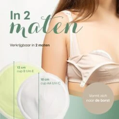 NATURE'S Groove Wasbare Zoogcompressen - Cup AA T/m C - Borstcompressen Wasbaar - Incl Waszakje En Opbergetui - 16 Stuks - Wit -Zuigelingenvoeding 1200x1200 779