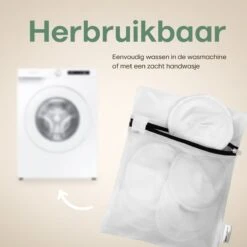 NATURE'S Groove Wasbare Zoogcompressen - Cup AA T/m C - Borstcompressen Wasbaar - Incl Waszakje En Opbergetui - 16 Stuks - Wit -Zuigelingenvoeding 1200x1200 783