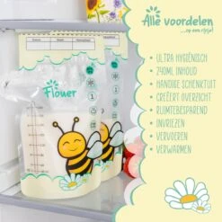 Flouer Moedermelk Bewaarzakjes Met Schenktuit - Extra Groot - 240 Ml - 100 Stuks - Borstvoeding Bewaarzakje - Borstvoeding Zakjes -Zuigelingenvoeding 1200x1200 791