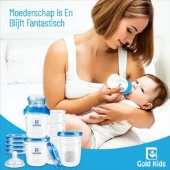 Gold Kids Moedermelk Bewaarbekers Voor Babyvoeding – Compleet Pakket Inclusief Adapter En Speen - Bewaarbakjes 12 Gold Kids Moedermelk Bewaarbekers Voor Babyvoeding – Compleet Pakket Inclusief Adapter En Speen - Bewaarbakjes -Zuigelingenvoeding 1200x1200 805