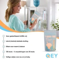 120 Stuks - Moedermelk Bewaarzakjes - Borstvoeding Zakjes - QEY (BPA Vrij) 11 120 Stuks - Moedermelk Bewaarzakjes - Borstvoeding Zakjes - QEY (BPA Vrij) -Zuigelingenvoeding 1200x1200 836