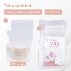 Nuvance - Moedermelk Bewaarzakjes - Borstvoeding Zakjes - 100 Stuks - 250ml - BPA Vrij - Dubbele Sluiting 16 Nuvance - Moedermelk Bewaarzakjes - Borstvoeding Zakjes - 100 Stuks - 250ml - BPA Vrij - Dubbele Sluiting -Zuigelingenvoeding 1200x1200 842