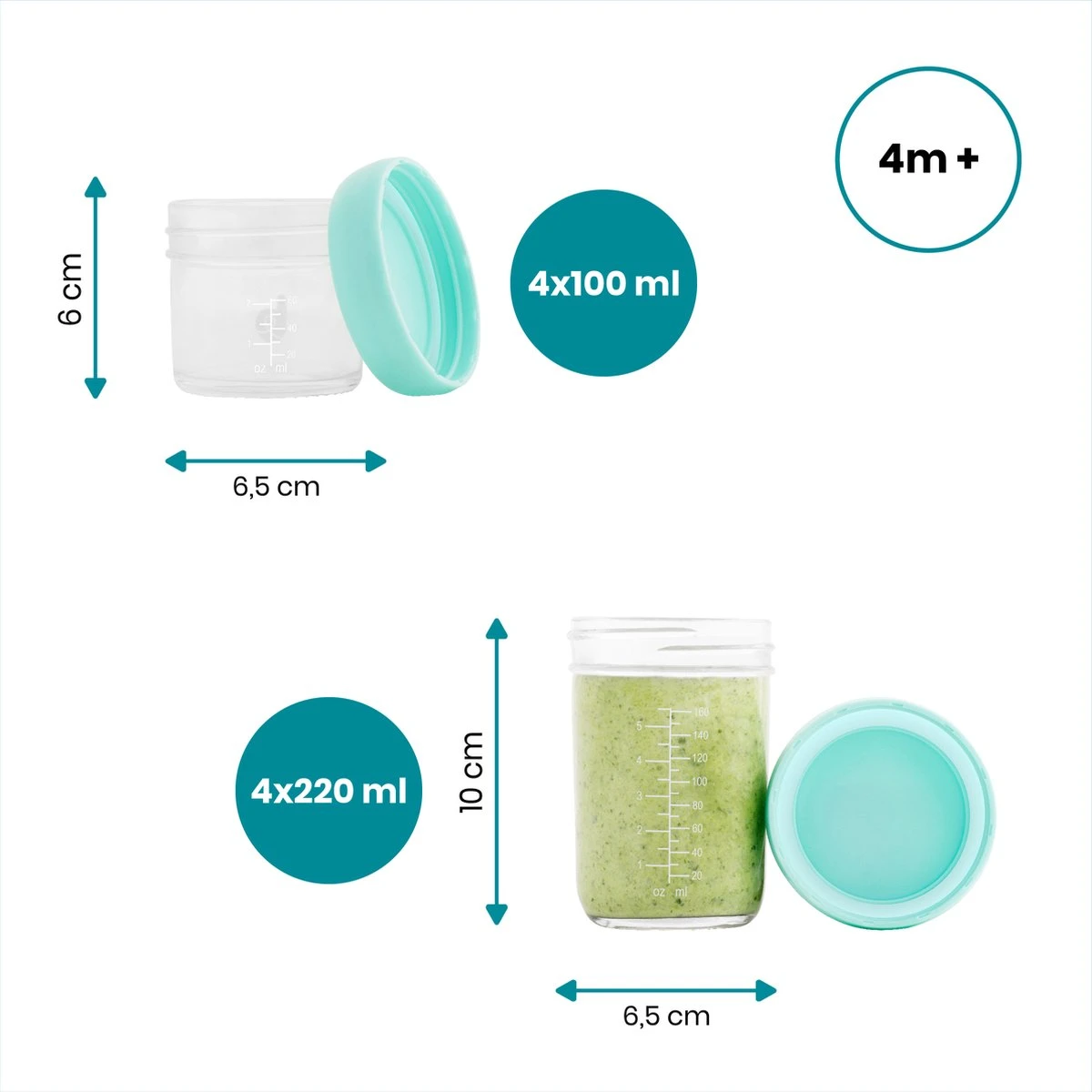 BabyMoov Glazen Babybols Multiset 240mlx4, 120mlx4 7 BabyMoov Glazen Babybols Multiset 240mlx4, 120mlx4 - Afbeelding 5