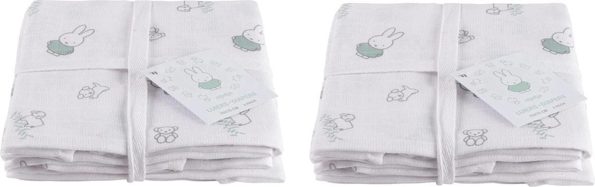 Nijntje - Monddoekjes Hydrofiel Grass - Groen (2 Packs) 3 Nijntje - Monddoekjes Hydrofiel Grass - Groen (2 Packs)