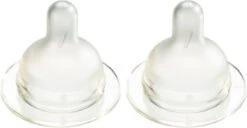 Difrax Flessenspeen Wide Voor Brede Babyflessen - Maat Medium - 2 Stuks