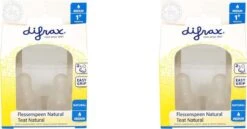 Difrax Flessenspeen Natural - Medium - 4 Stuks -Zuigelingenvoeding 1200x625