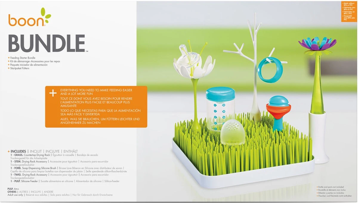 BOON Bundle Starterspakket Onderhoud Babyvoedingsartikelen - Flessenrek Met Accessoires 4 BOON Bundle Starterspakket Onderhoud Babyvoedingsartikelen - Flessenrek Met Accessoires - Afbeelding 2