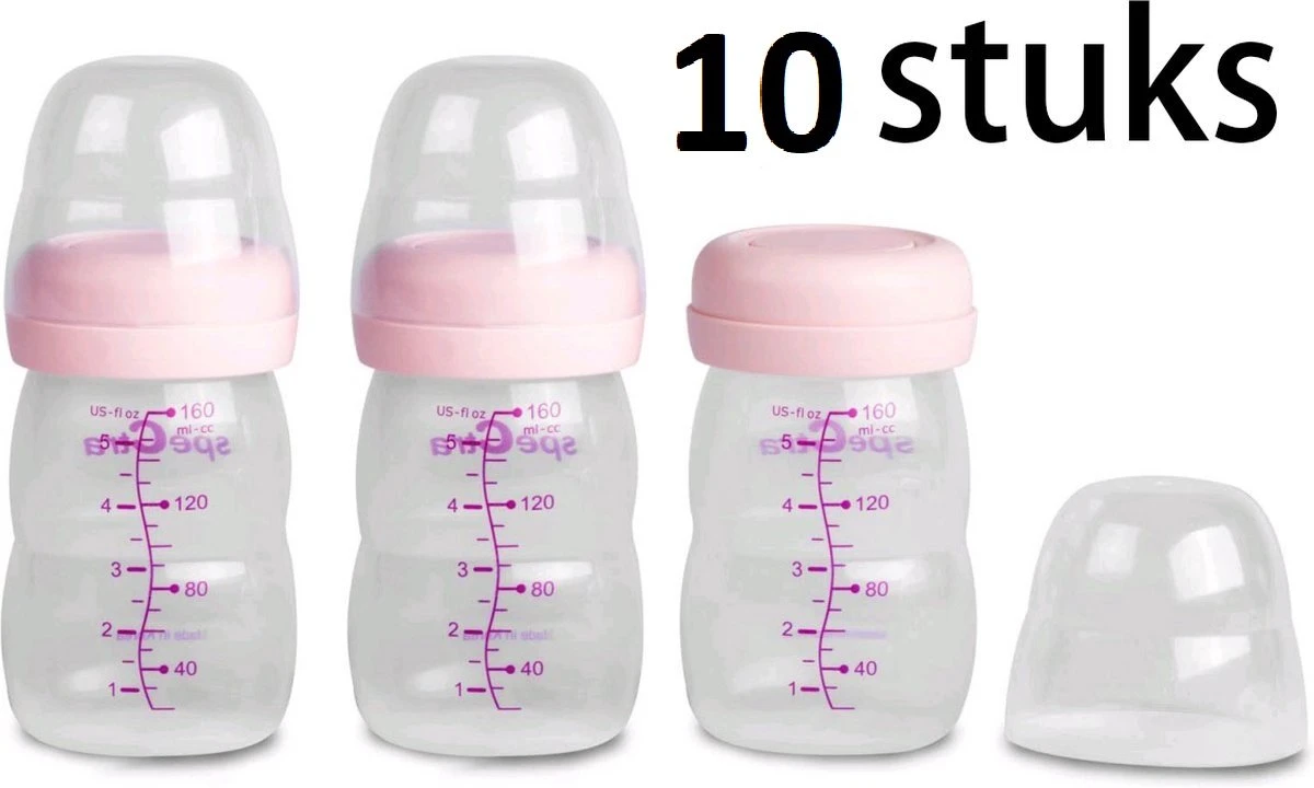 Spectra Moedermelk Flesjes – 10 Stuks - 160ml - Borstvoeding Flesjes - BPA Vrij - Bewaarflesjes Voor In Diepvries En Koelkast 3 Spectra Moedermelk Flesjes – 10 Stuks - 160ml - Borstvoeding Flesjes - BPA Vrij - Bewaarflesjes Voor In Diepvries En Koelkast