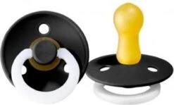 BIBS Fopspeen - Maat 2 (6-18 Maanden) - Glow In The Dark Black